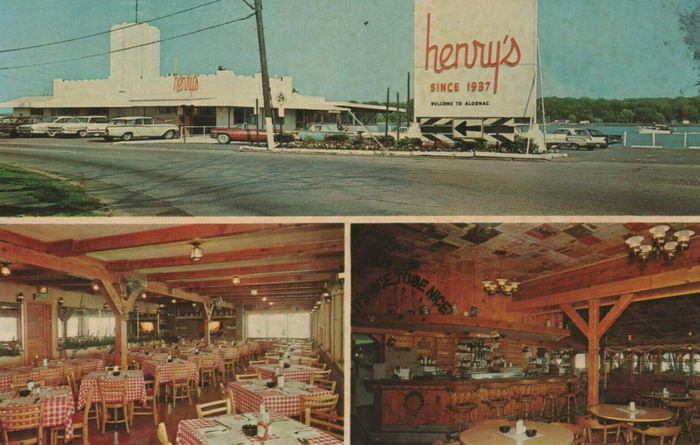 Henrys Restaurant - Old Post Card